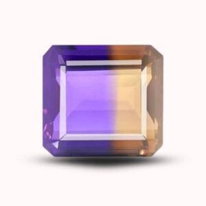 Ametrine is a rare and beautiful bicolored gemstone formed from a natural combination of Amethyst and Citrine within a single quartz crystal. Known for its striking purple and golden hues, Ametrine is believed to promote mental clarity, emotional balance, creativity, and spiritual awareness.